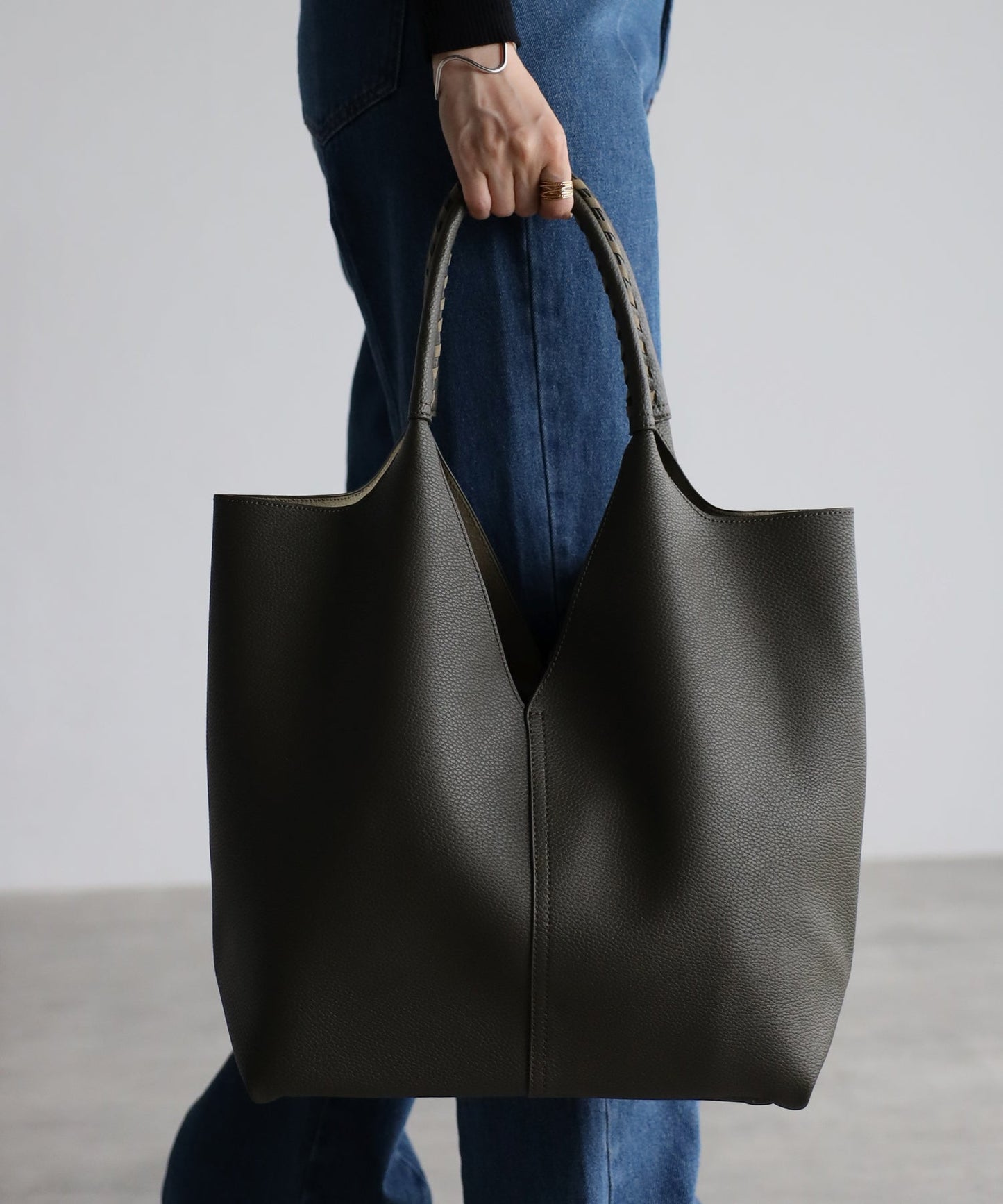 トライアングルカットトートバッグ　12-1058